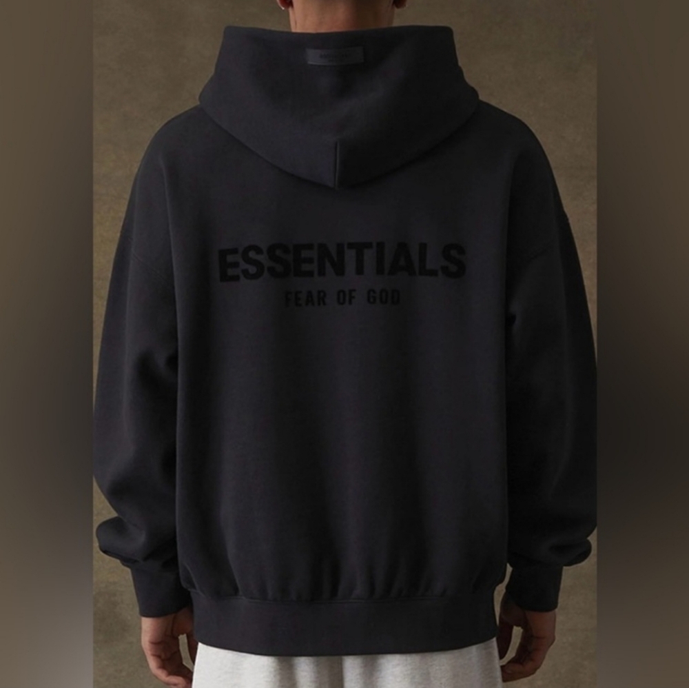 Essentials Fear Of God Men’s Stretch Limo Oversized Hoodie In Black